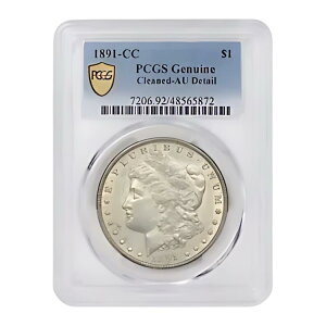 1891-CC $1 シルバー モルガン ダラー PCGS 本物のクリーニング済み AU ディテール カーソン シティ コイン