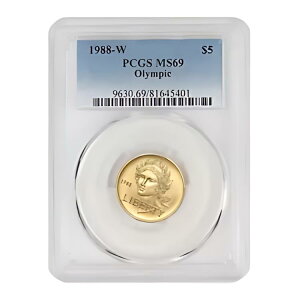 1988-W $5 ゴールド ナイキ ソウル オリンピック PCGS MS69 記念 0.2419 オンス コイン