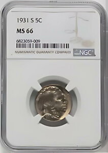 1931 S US obt@[wbh jbP 5C - NGC MS 66