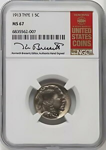 1913 TYPE 1 US obt@[wbh jbP 5C - NGC MS 67