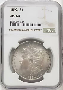 1892 čK 1 h - NGC MS 64
