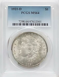 1921-D čK 1 h - PCGS MS64