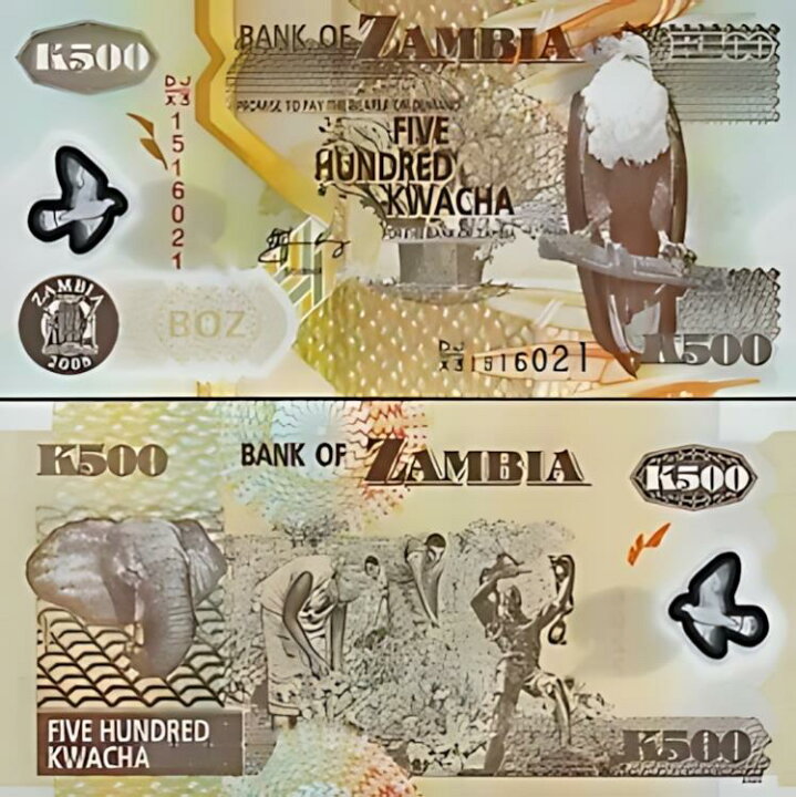 Zambia ザンビア 純銀製 5、10 クワッチャ 保証書付き 送料込み（網戸 