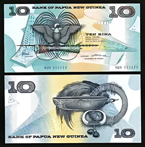 pvAj[MjA 10 KINA ND 1988 UNC P-9c SIGN 5