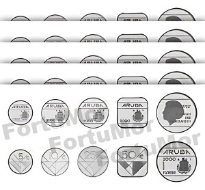 Aruba 5 (x) 5 �� UNC �R�C���Z�b�g�A5 10 25 50 �Z���g 1 �t������ 2006 2011