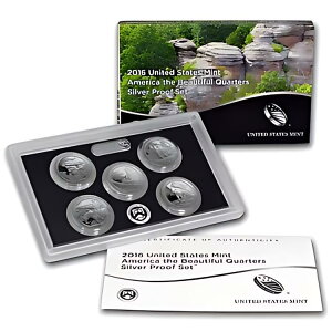 2016-S America the Beautiful Quarters �V���o�[ �v���[�t �Z�b�g