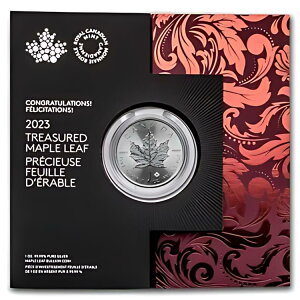 2023 RCM $5 1 oz Ag Treasured Silver Maple Leaf ߂łƂ܂