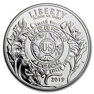 2019-P American Legion $1 �V���o�[ �v���[�t (�J�v�Z���̂�)