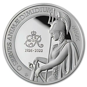 2023 セントヘレナ 1 オンス シルバー クイーン エリザベス 2 世メモリアル プルーフ