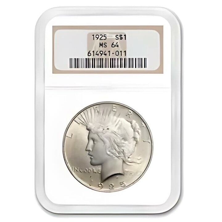 楽天市場】1925 ピースダラー MS-64 NGC : 世界の紙幣・金・銀 ラフテル