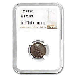 1925-S �����J�[�� �Z���g MS-62 NGC (�u���E��)