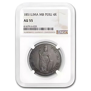 1851-LIMA MB y[ Vo[ 4 A AU-55 NGC