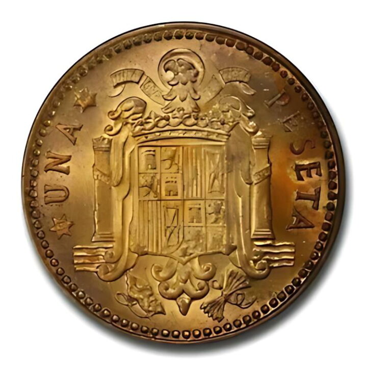 楽天市場】1953 スペイン ペセタ フランシスコ フランコ MS-64 PCGS 