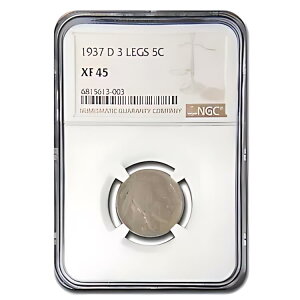 1937-D 3 robt@[ jbP XF-45 NGC