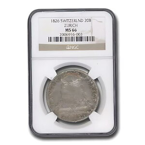 1826 XCX Vo[ 20 obcF MS-66 NGC