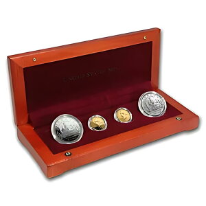 1996 4-Coin Commem Smithsonian Anniv Set BU & Proof (���� COA �t��)