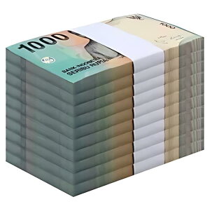 インドネシア 1000 ルピア、2009、P-141j、UNC X 1000 PCS レンガ