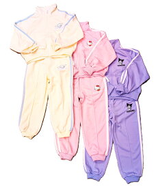 サンリオ　キティ　シナモン　クロミ　エステル　ジャージ　上下組　プリント　キッズ　ジュニア　子供　女の子　セットアップ　部屋着　ピンク　アイボリー　パープル　110cm　120cm　130cm　140cm　150cm　160cm　秋　冬　春　服