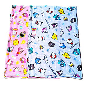 サンリオ キャラクターズ シングル 毛布 フランネル 約140cmx200cm 子供 大人  薄手 防寒 寝具 冬 あったか ピンク サックス かわいい 人気 キキララ マイメロ キテ