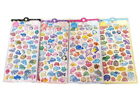 3D　立体シール　海のいきもの　ぷっくり　シール　ぷるぷる　クリアシール　大人気　玩具　女の子　子供　大人　スマホ　うるちゅる　キャラクター　ミニシール　ステッカー　デコ　海　ボンボンシール　ドロップシール　かわいい　シール交換　透明　おはじきシール