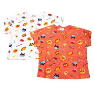 夏物最終処分セール　バンダイ　それいけ！アンパンマン　喫茶　総柄　プリント　半袖　Tシャツ　綿100％…