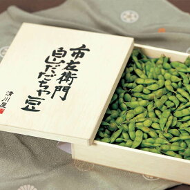 市左衛門 白山だだちゃ豆 木箱入 1kg ＜本豆＞ 8月下旬お届け ( 23代目が受け継ぐ伝統の味わい 清川屋のダダチャ豆 茶豆 発祥の地のブランド 枝豆 )