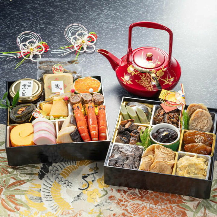 楽天市場】山形 山菜料亭のおせち 二段重 玉貴 ( 2025 おせち料理 2段 
