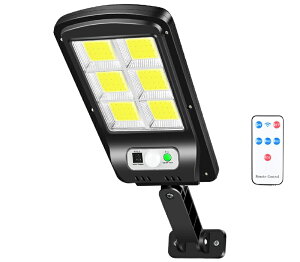 送料無料 太陽光発電ライト 防犯ライト 120COB LEDセンサーライト ソーラーライト 防犯 人感 屋外 街灯 駐車場 玄関 センサーライト 人感センサー