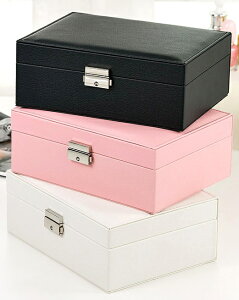 ジュエリー ボックス 大容量 2段 宝石箱 2層 ケース アクセサリー 収納 分割 小物入れ リング ピアス 指輪