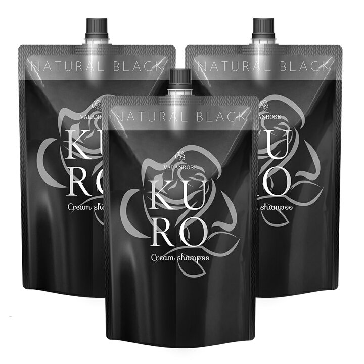 楽天市場】KUROクリームシャンプー 3個セット 白髪染め シャンプー  
