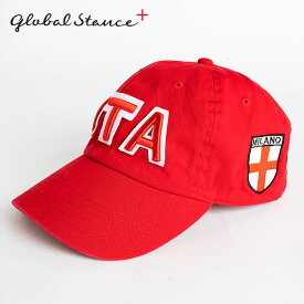globalstance+ グローバルスタンスプラス ITA キャップ 帽子 メンズ レディース 男女兼用 スポーツ ゴルフ レッド/赤 コットン 綿 sss20 zzz