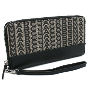 マーク・ジェイコブス MARC JACOBS THE CONTINENTAL WRISTLET S180M12FA22 長財布 ラウンドファスナー BEIGE MULTI グレー ベージュ系 ブラック レディース bh
