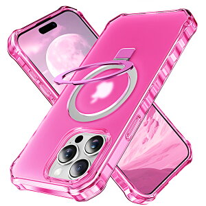 iPhone16 �P�[�X �N���A MagSafe�Ή� iPhone16Pro �P�[�X iPhone 15 16 ProMax �P�[�X �ČRMIL�K�i �ϏՌ� 120°��]�X�^���h ���@�\ iPhone15 �P�[�X iPhone15Pro �P�[�X �����O�t�� �X�}�z�P�[�X ���� ���킢�� ��