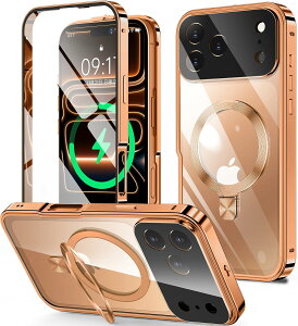 iPhone17 �P�[�X �S�ʕی� iPhone17Pro �P�[�X iPhone16e �P�[�X iPhone16 16Pro 15 �P�[�X �X�^���h�@�\�t�� �N���A CD�����O MagSafe�Ή� 9H�����K���X ��̌^�����Y�ی� �A�C�t�H��17 �P�[�X �X�g���b�v�z�[