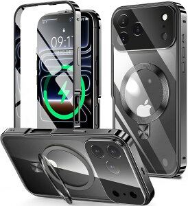 iPhone17 �P�[�X �S�ʕی� iPhone17Pro �P�[�X iPhone16e �P�[�X iPhone16 16Pro 15 �P�[�X �X�^���h�@�\�t�� �N���A CD�����O MagSafe�Ή� 9H�����K���X ��̌^�����Y�ی� �A�C�t�H��17 �P�[�X �X�g���b�v�z�[