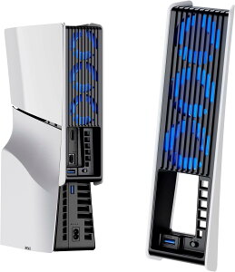 �V�^ PS5 Slim�p ��p�t�@�� PS5 Slim�p ��p PS5�X�����p ��p�t�@�� �������x���o ���������\ LED���C�g USB 3.0 �ᑛ�� �M�΍� PS5 ���Ӌ@�� �A�N�Z�T���[ �v���X�e5 slim�p��p �f�B�X�N�ʏ��/�f