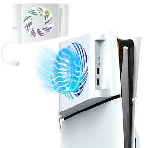 PS5 Slim�p��p�t�@�� PS5 Pro�p��p�t�@�� PS5�X�����p ��p �������x���o 3���������\ LED���C�g�t�� ��p�t�@�� USB�|�[�g�t���͋C��� PS5 Slim/Pro���Ӌ@�� �A�N�Z�T���[ �ᑛ�� �M�΍� �}����