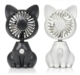 猫型 ミニ 扇風機 シロネコファン・クロネコファン 卓上扇風機