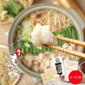 博多もつ鍋　国産　和牛　特製オリジナル醤油スープ　焼肉　徳　2〜3人前豪華包装紙　ギフト　御中元　御歳暮　贈答品