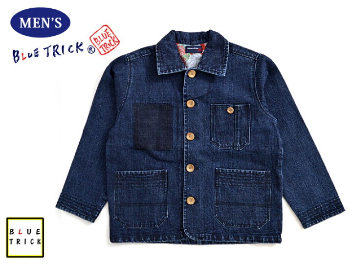 楽天市場】ちりめん使いデニムカバーオールジャケット◇ブルートリック  
