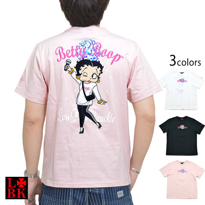 楽天市場 ロウブロウナックル Betty ミラーボール半袖tシャツ ロウブロウナックル ベティーちゃん 刺繍 コラボ 和柄専門店のサクラスタイル