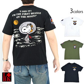 ロウブロウナックル×スヌーピー アストロノーツスヌーピー半袖Tシャツ ロウブロウナックル 554401 刺繍 宇宙[new]