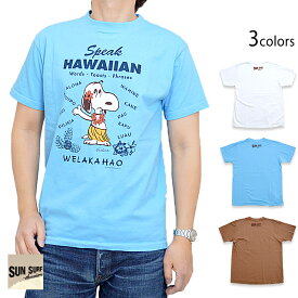 SUN SURF×PEANUTS半袖Tシャツ「SPEAK HAWAIIAN」 SUN SURF SS78750 サンサーフ スヌーピー ハワイアン[new]
