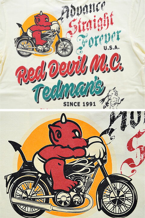 楽天市場】RED DEVIL M.C.半袖Tシャツ TEDMAN テッドマン TDSS-517 