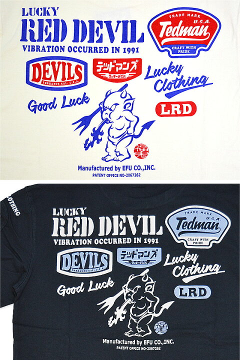 楽天市場】RED DEVILロゴデザイン半袖Tシャツ TEDMAN テッドマンTDSS 