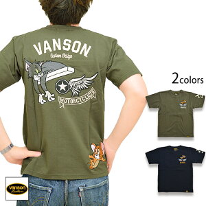 vanson×TOM��JERRY�R���{ �V������T�V���c vansonTJV-2216 �o���\�� ���@���\�� �g���ƃW�F���[ �h�J