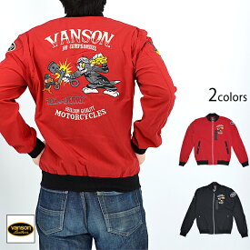 vanson×TOM＆JERRYコラボ サマーメッシュジャケット vanson TJV-2309 バンソン ヴァンソン トムとジェリー 刺繍[new]