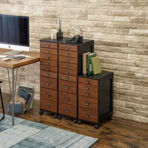 家具 インテリア キャスター付きで移動も楽な多段チェスト