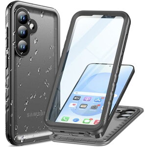 Cozycase 対応 Samsung Galaxy S25 ケース - Galaxy S25 用 防水ケース - 海 防塵 完全防水 お風呂 2M 耐衝撃 360 両面 全面 米軍MIL規格 カメラ保護 ストラップ付き S25 用 ケース - 防水 薄型 水中撮影 QI充電