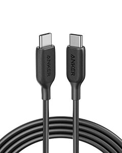 Anker PowerLine III USB-C & USB-C 2.0 P[u (1.8m ubN) ϋv 60W USB PDΉ iPhone 16 / 15 MacBook Pro/Air iPad Pro Galaxy Ή